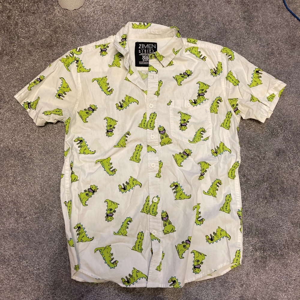 Forever 21 Rugrats Reptar Button Up